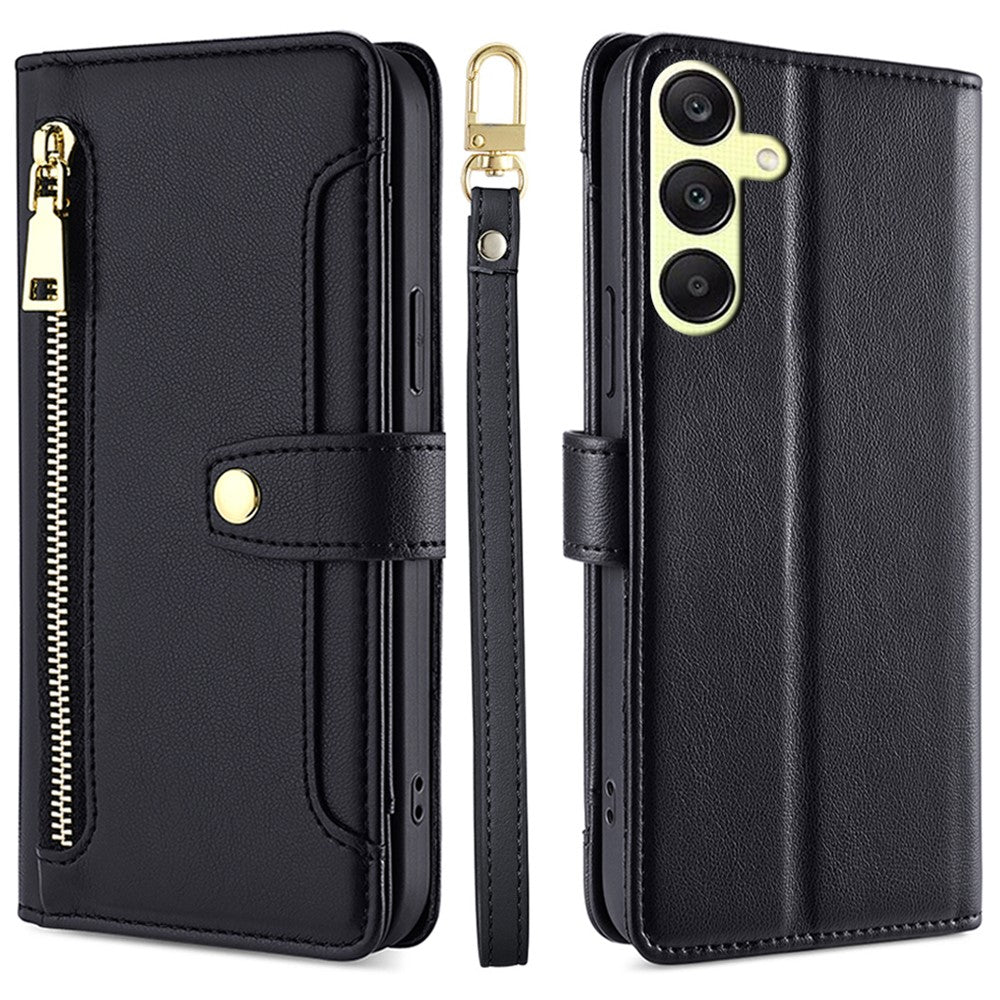 Wallet Case for Samsung Galaxy A25 5G (Global) (161.0 x 76.5 x 8.3mm) Shell Anti-fall Leather Phone Cover