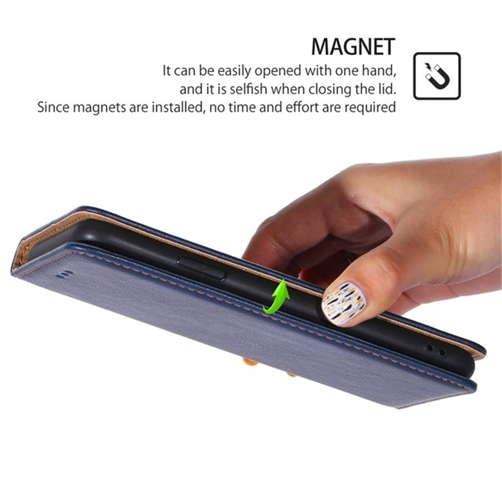 Solid Color Case for Honor Play 50 Plus 5G / Play 8T 5G / X7b 4G / 90 Smart Cover Folio Flip PU Leather Phone Protector
