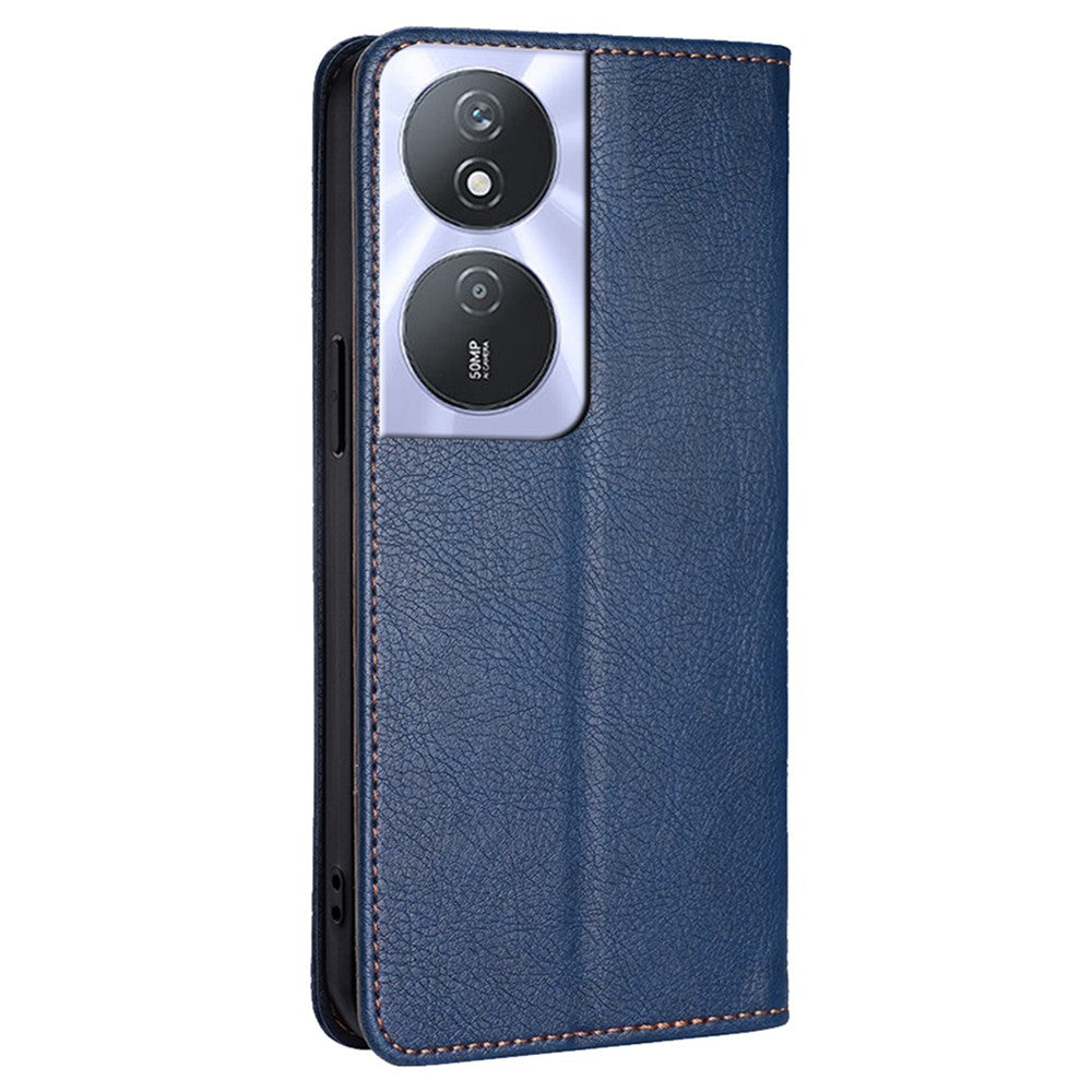 Solid Color Case for Honor Play 50 Plus 5G / Play 8T 5G / X7b 4G / 90 Smart Cover Folio Flip PU Leather Phone Protector