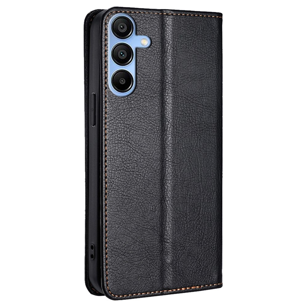 Til Samsung Galaxy A15 4G / A15 5G Cover Ensfarvet PU-læder Magnetisk Lukkende Telefonbeskyttelsescover