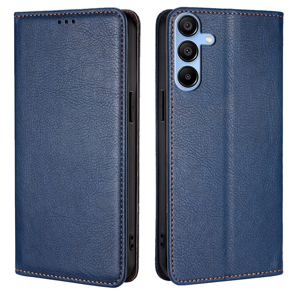 Til Samsung Galaxy A15 4G / A15 5G Cover Ensfarvet PU-læder Magnetisk Lukkende Telefonbeskyttelsescover