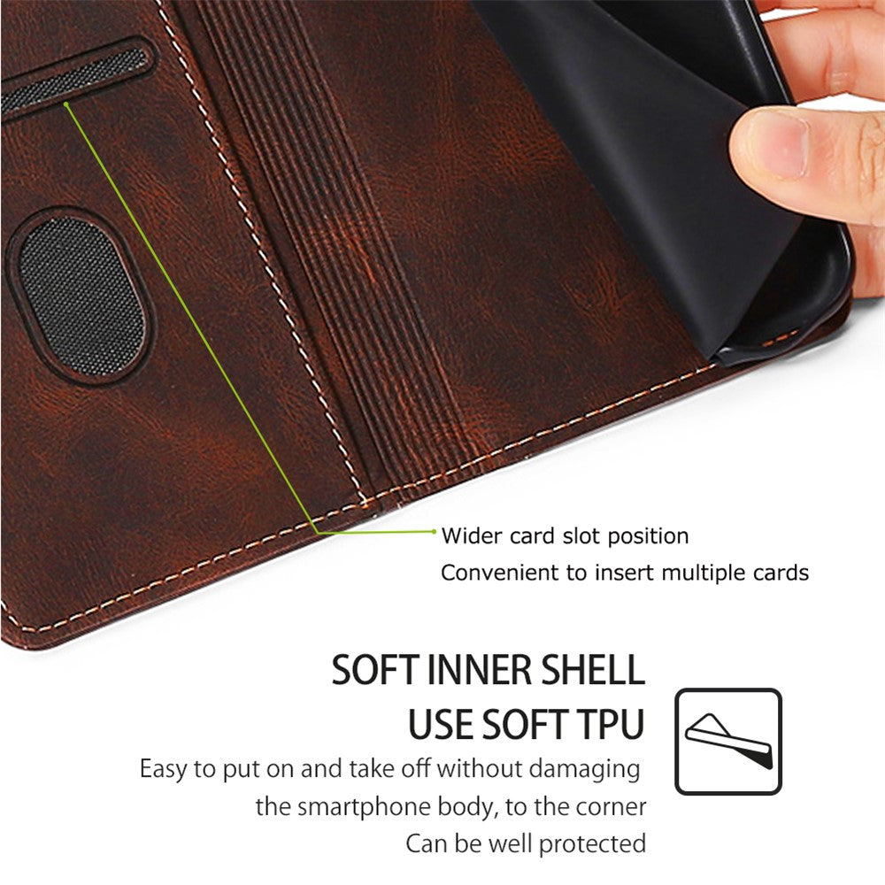 Til Samsung Galaxy A15 4G / A15 5G Cover Stråhat Design PU Læder Standerpung Mobiltelefon Etui