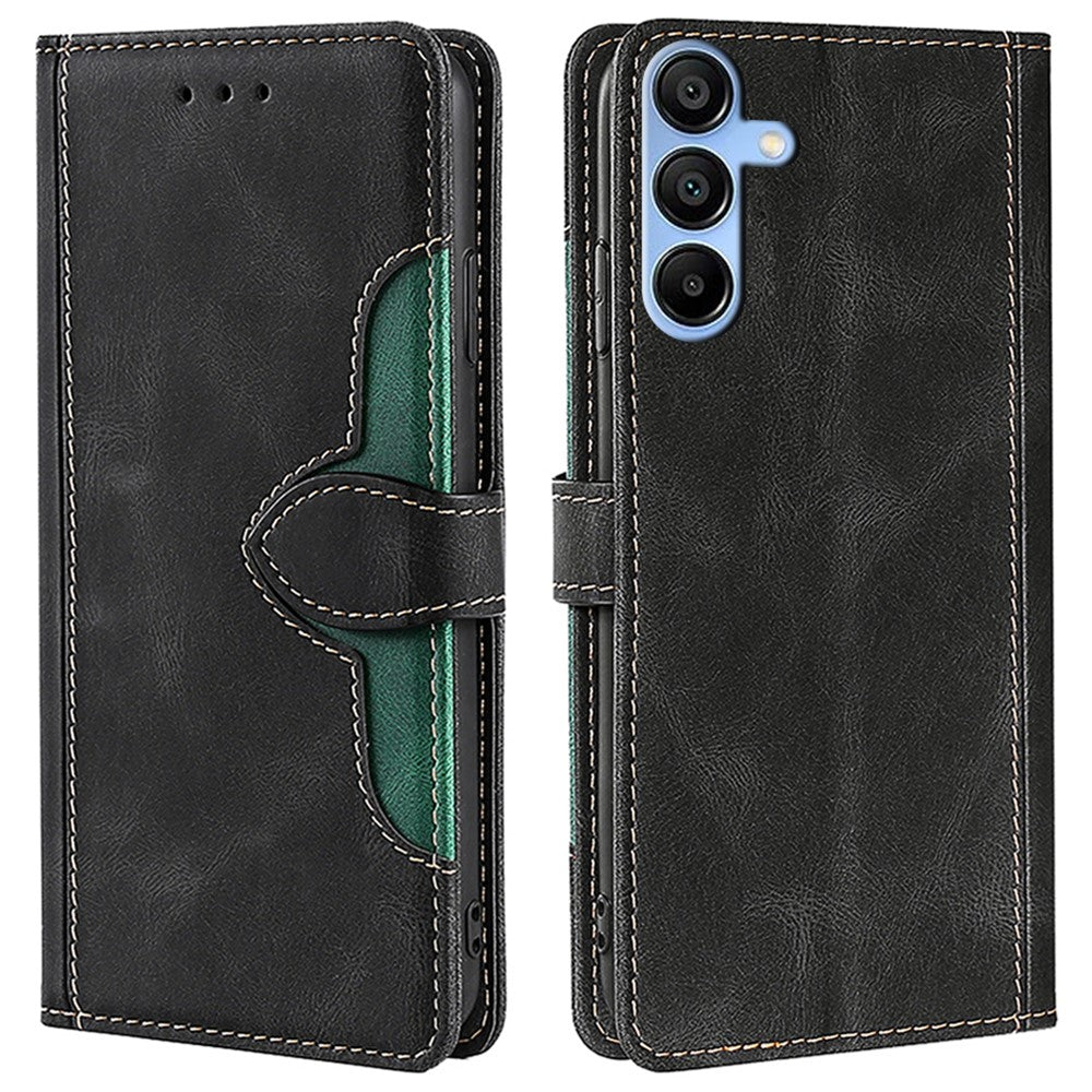 Til Samsung Galaxy A15 4G / A15 5G Cover Stråhat Design PU Læder Standerpung Mobiltelefon Etui