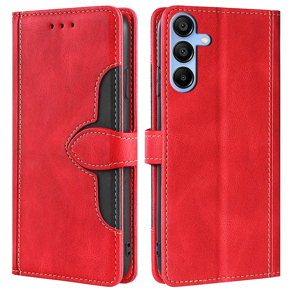 Til Samsung Galaxy A15 4G / A15 5G Cover Stråhat Design PU Læder Standerpung Mobiltelefon Etui