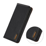 KHAZNEH For Xiaomi Redmi Note 13R Pro 5G Phone Case Genuine Cow Leather RFID Blocking