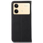 KHAZNEH For Xiaomi Redmi Note 13R Pro 5G Phone Case Genuine Cow Leather RFID Blocking