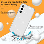 For Samsung Galaxy A15 5G Case Anti-Scratch TPU+PC Sparkly Glitter Clear Phone Cover