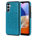 Til Samsung Galaxy A15 5G Magnetisk Telefon Cover Præget Mandala Blomst Kortlommer Cover
