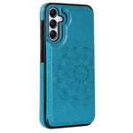 Til Samsung Galaxy A15 5G Magnetisk Telefon Cover Præget Mandala Blomst Kortlommer Cover