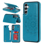 Til Samsung Galaxy A15 5G Magnetisk Telefon Cover Præget Mandala Blomst Kortlommer Cover