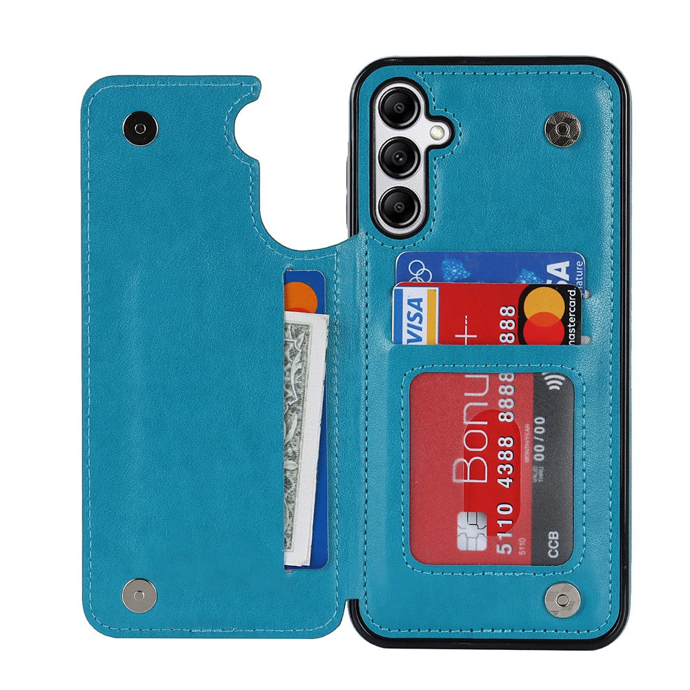 Til Samsung Galaxy A15 5G Magnetisk Telefon Cover Præget Mandala Blomst Kortlommer Cover