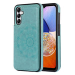 Til Samsung Galaxy A15 5G Magnetisk Telefon Cover Præget Mandala Blomst Kortlommer Cover