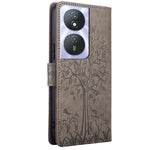 For Honor Play 50 Plus 5G / Play 8T 5G / X7b 4G / 90 Smart Case Imprinted Deer Tree Pattern Leather Phone Wallet Cover