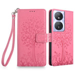 For Honor Play 50 Plus 5G / Play 8T 5G / X7b 4G / 90 Smart Case Imprinted Deer Tree Pattern Leather Phone Wallet Cover