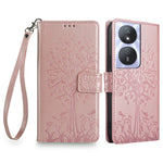 For Honor Play 50 Plus 5G / Play 8T 5G / X7b 4G / 90 Smart Case Imprinted Deer Tree Pattern Leather Phone Wallet Cover