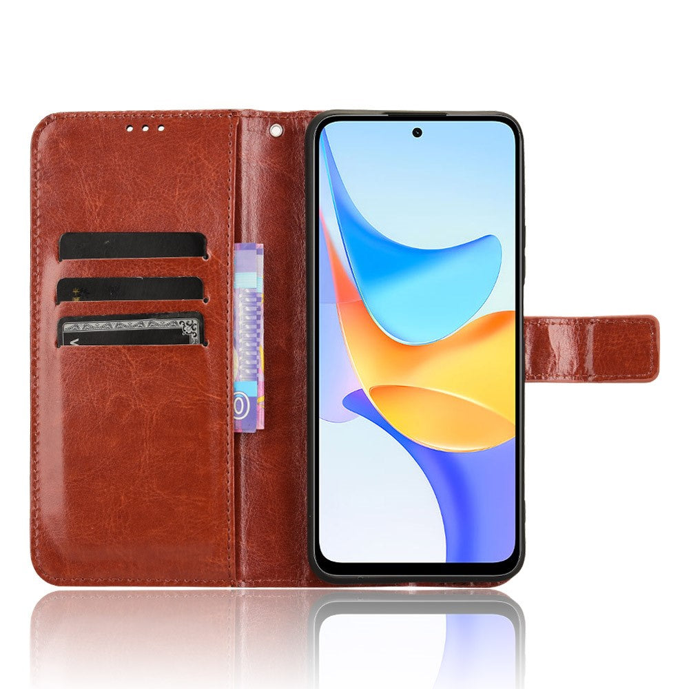 Honor Play 50 Plus 5G / Play 8T 5G / X7b 4G / X7b 5G / 90 Smart Fodral Crazy Horse Texture Läder Plånboksfodral