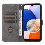 For Samsung Galaxy A15 5G / 4G Case RFID Blocking Phone Stand Cover Card Pouch with Hand Strap