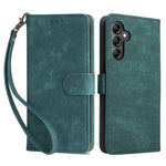 For Samsung Galaxy A15 5G / 4G Case RFID Blocking Phone Stand Cover Card Pouch with Hand Strap