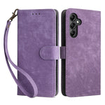 For Samsung Galaxy A15 5G / 4G Case RFID Blocking Phone Stand Cover Card Pouch with Hand Strap