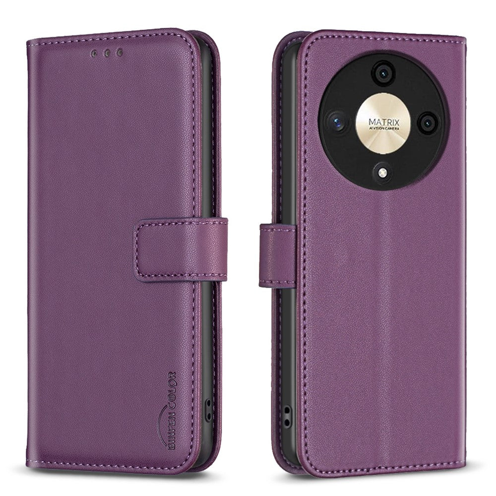 BINFEN COLOR BF17 For Honor X9b 5G / Magic6 Lite 5G Leather Case Wallet Protective Cover