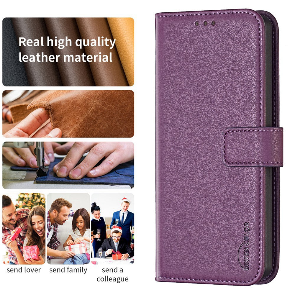 BINFEN COLOR BF17 For Honor X9b 5G / Magic6 Lite 5G Leather Case Wallet Protective Cover