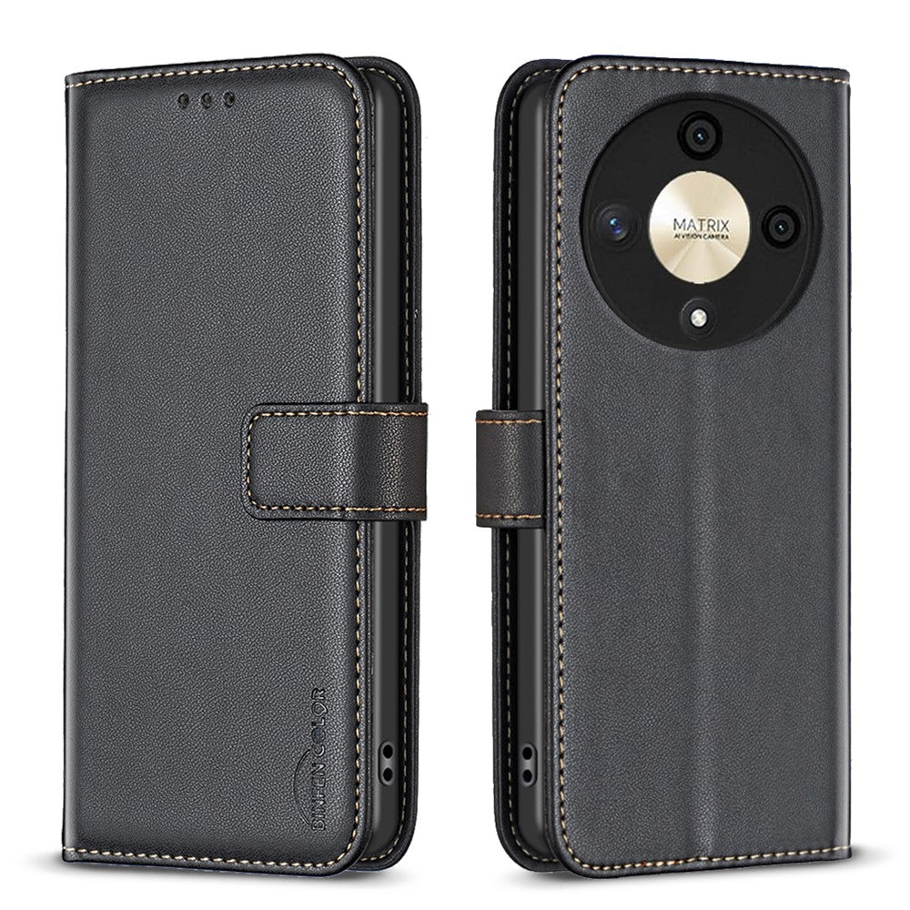 BINFEN COLOR BF17 For Honor X9b 5G / Magic6 Lite 5G Leather Case Wallet Protective Cover