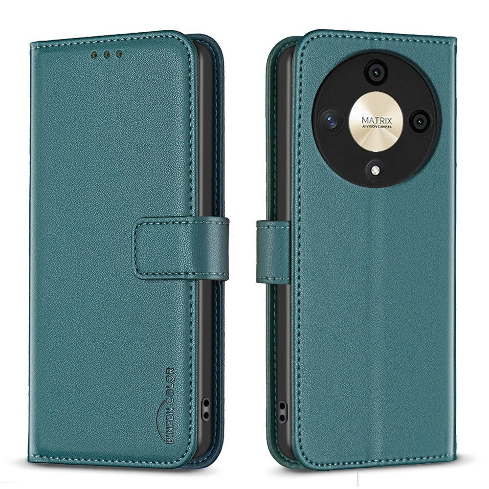 BINFEN COLOR BF17 For Honor X9b 5G / Magic6 Lite 5G Leather Case Wallet Protective Cover