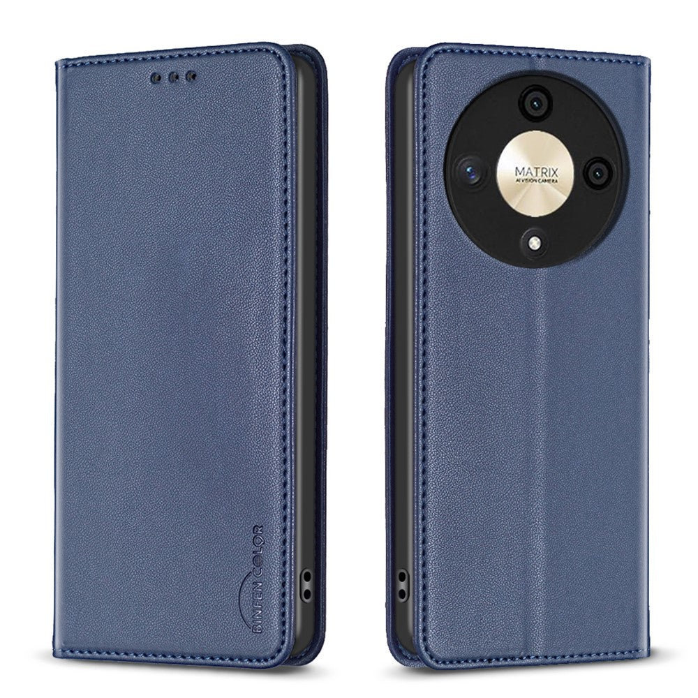 BINFEN COLOR BF18 For Honor X9b 5G / Magic6 Lite 5G Phone Case with Card Holder Stand