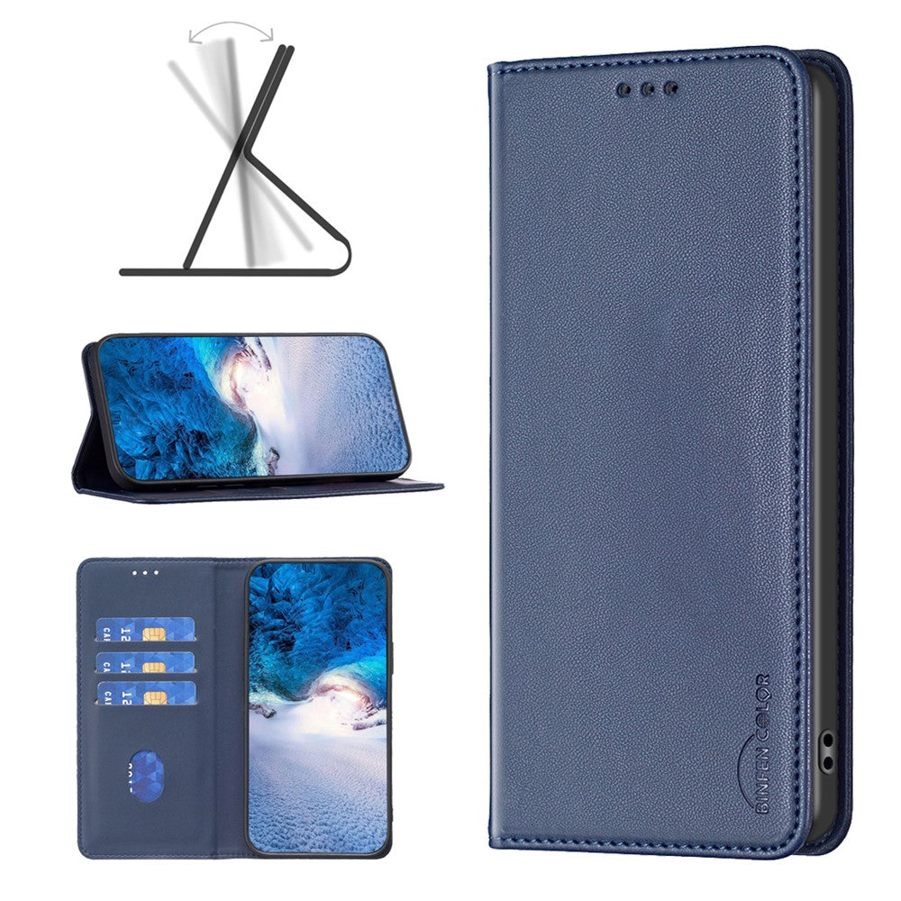BINFEN COLOR BF18 For Honor X9b 5G / Magic6 Lite 5G Phone Case with Card Holder Stand