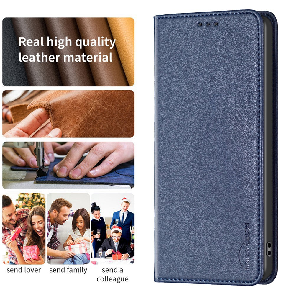 BINFEN COLOR BF18 For Honor X9b 5G / Magic6 Lite 5G Phone Case with Card Holder Stand