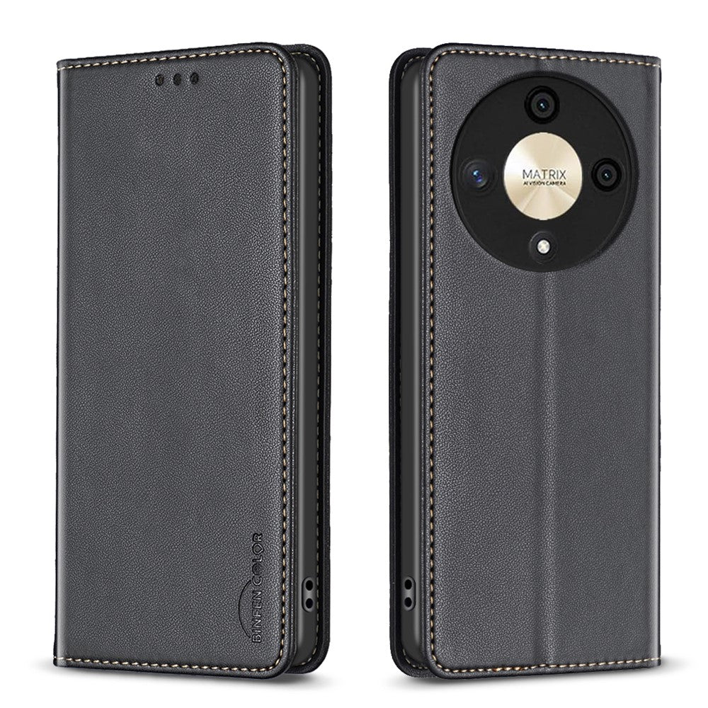 BINFEN COLOR BF18 For Honor X9b 5G / Magic6 Lite 5G Phone Case with Card Holder Stand