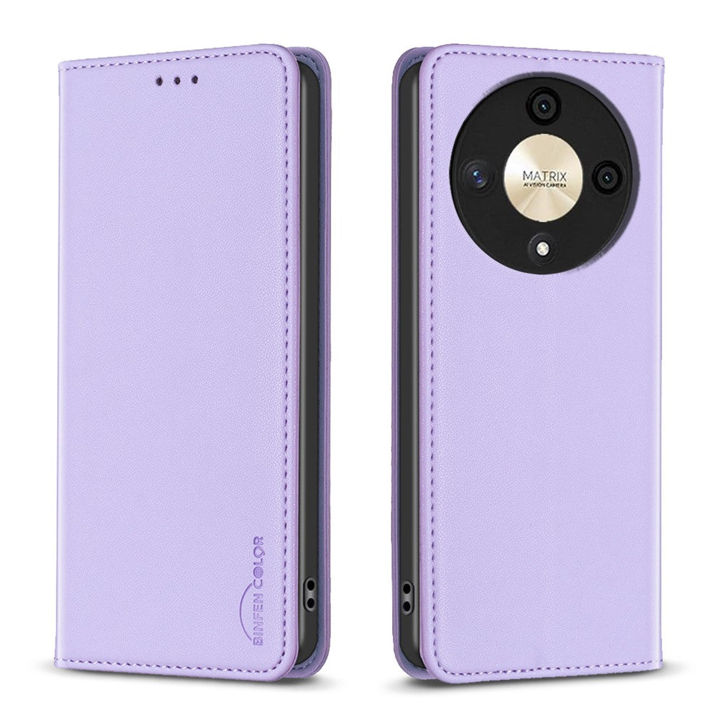 BINFEN COLOR BF18 For Honor X9b 5G / Magic6 Lite 5G Phone Case with Card Holder Stand