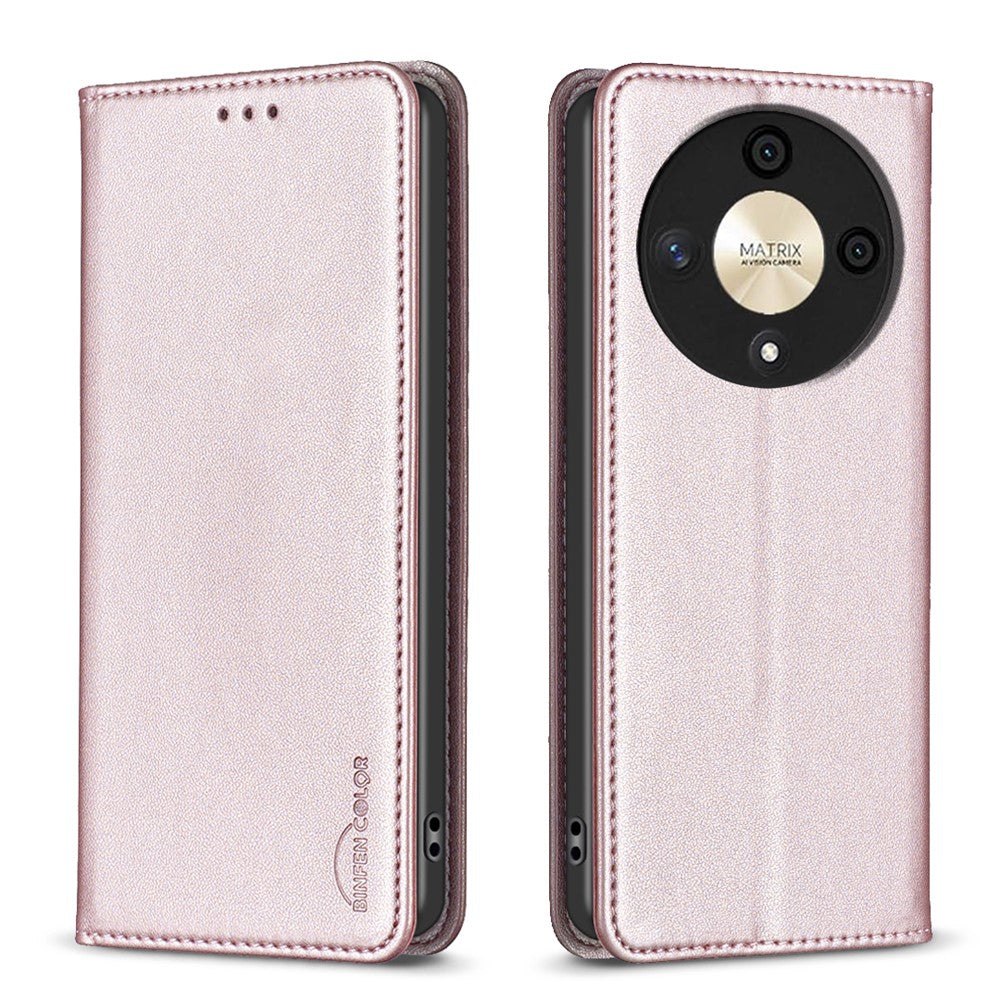 BINFEN COLOR BF18 For Honor X9b 5G / Magic6 Lite 5G Phone Case with Card Holder Stand