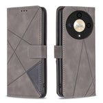BINFEN COLOR For Honor X9b 5G / Magic6 Lite 5G Phone Cases Wallet Stand Geometry Imprint Leather Cover