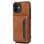 For iPhone 11 Cell Phone Case Tri-fold Wallet Drop-proof PU Leather+TPU Kickstand Back Cover