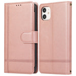 For iPhone 11 Cell Phone Case Lines Imprinted Built-in Mirror Anti-drop Leather Cover with 2 Straps