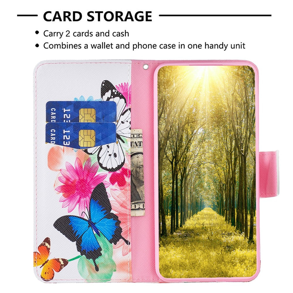 For Motorola Moto G45 5G / G34 5G Flip Leather Wallet Case Card Holder Pattern Phone Cover