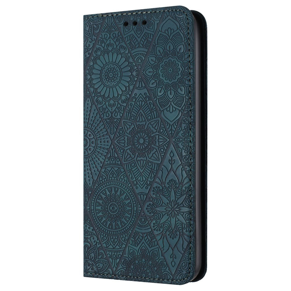 Samsung Galaxy A35 5G Magnetiskt mobilskal Präglat PU Läder Plånboksfodral