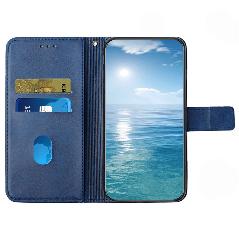 Til Samsung Galaxy A35 5G telefoncover præget anti-fald læderpung stand-etui