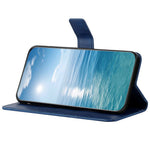 Til Samsung Galaxy A35 5G telefoncover præget anti-fald læderpung stand-etui