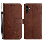 Til Samsung Galaxy A35 5G telefoncover præget anti-fald læderpung stand-etui