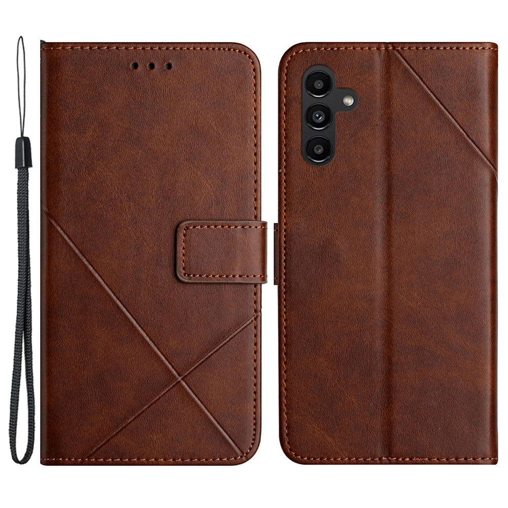 Til Samsung Galaxy A35 5G telefoncover præget anti-fald læderpung stand-etui