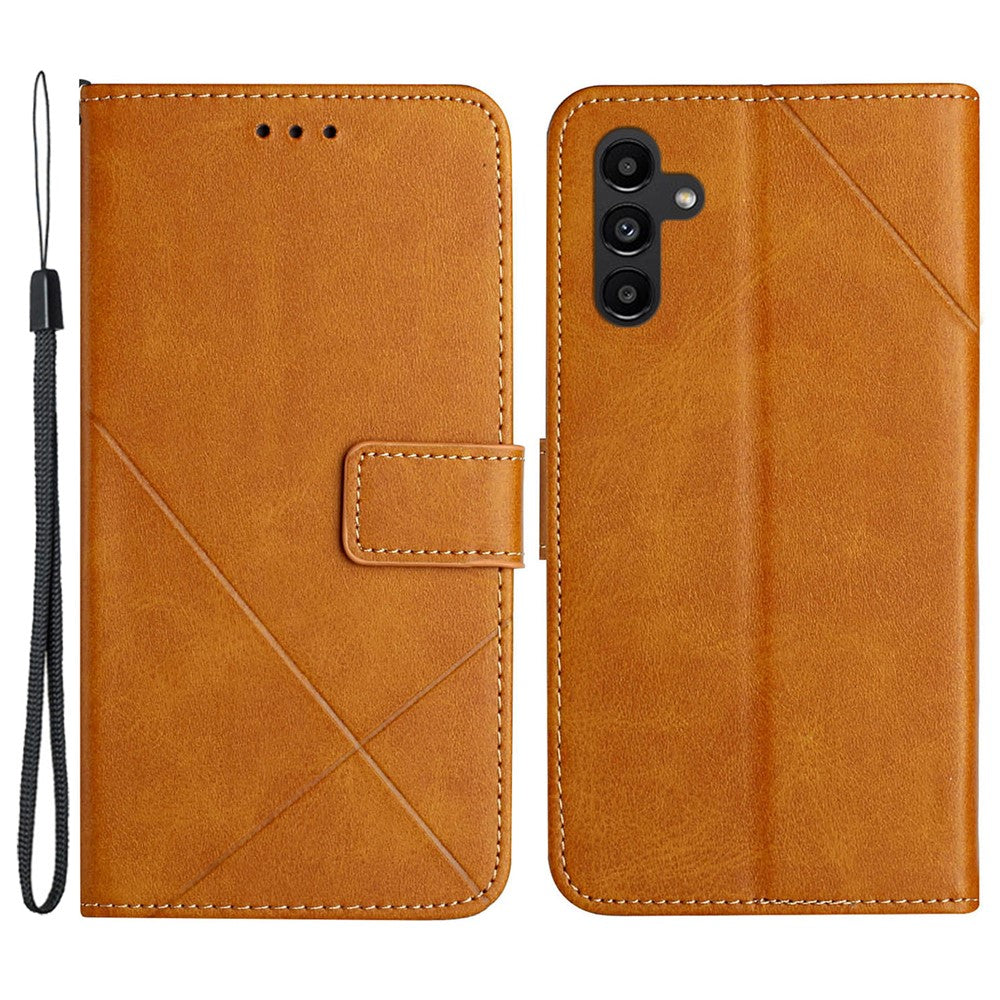 Til Samsung Galaxy A35 5G telefoncover præget anti-fald læderpung stand-etui