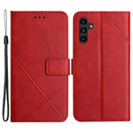 Til Samsung Galaxy A35 5G telefoncover præget anti-fald læderpung stand-etui