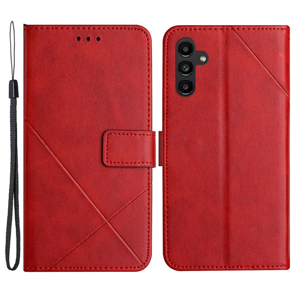 Til Samsung Galaxy A35 5G telefoncover præget anti-fald læderpung stand-etui