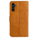 Til Samsung Galaxy A55 5G Etui Læder Ensfarvet Præget Cover med Håndledsrem