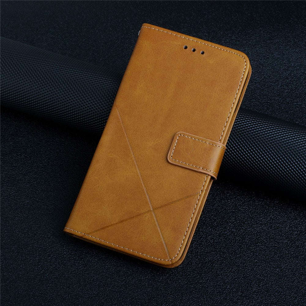 Til Samsung Galaxy A55 5G Etui Læder Ensfarvet Præget Cover med Håndledsrem