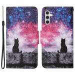 Til Samsung Galaxy A35 5G Etui i Krydsstruktur PU-læder med Håndrem