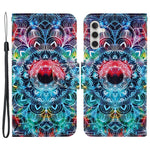 Til Samsung Galaxy A35 5G Etui i Krydsstruktur PU-læder med Håndrem