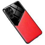 For Samsung Galaxy S24 Ultra Case Magnetic Car Mount Back Guard PU+TPU+PC Cover